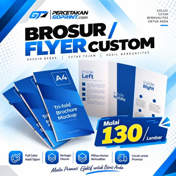 Cetak brosur promosi di Percetakan GoPrint