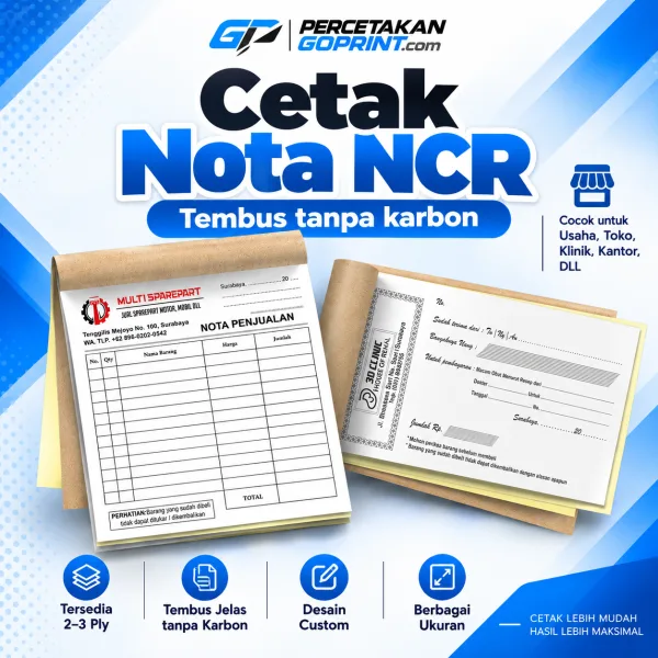 Cetak nota NCR di Percetakan GoPrint
