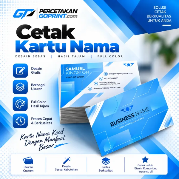 Cetak kartu nama di Percetakan GoPrint