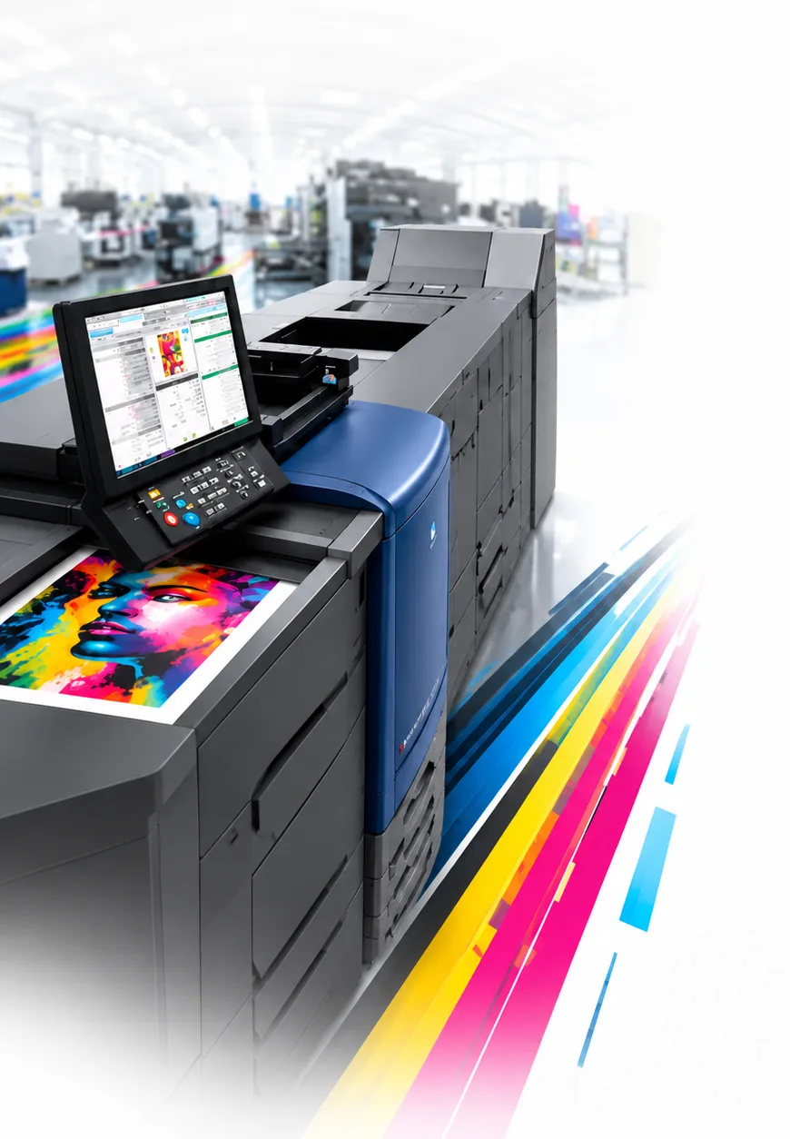 Mesin cetak digital di workshop Percetakan GoPrint