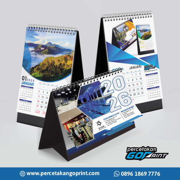 desain kalender meja 2026